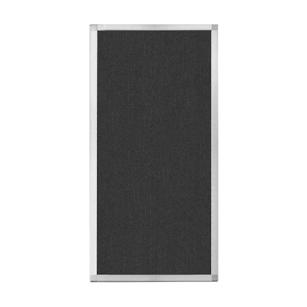 Hush Panel Configurable Cubicle Partition 2' x 4' Black Fabric